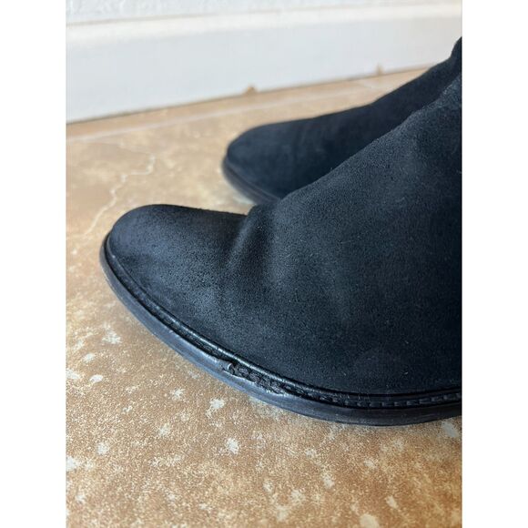 Aquatalia Giada Black Suede Leather Tall Zip Up Riding Boots Women's Size 8.5 - Picture 8 of 16